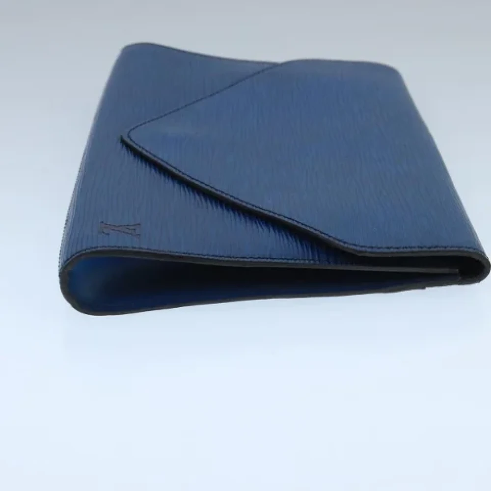 Louis Vuitton Vintage Pre-owned Leather clutches Blue Dames