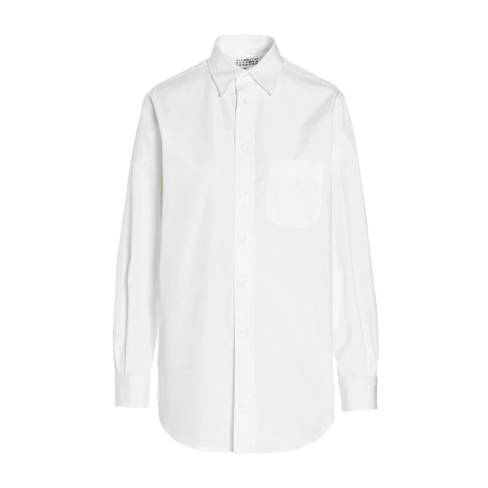Maison Margiela Women's White Shirts, 2XS, Poplin Shirt