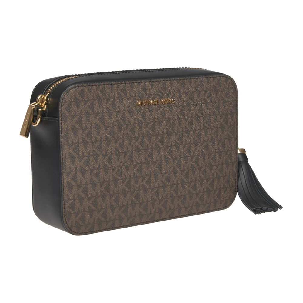 Michael Kors Monogram Schoudertas Brown Dames