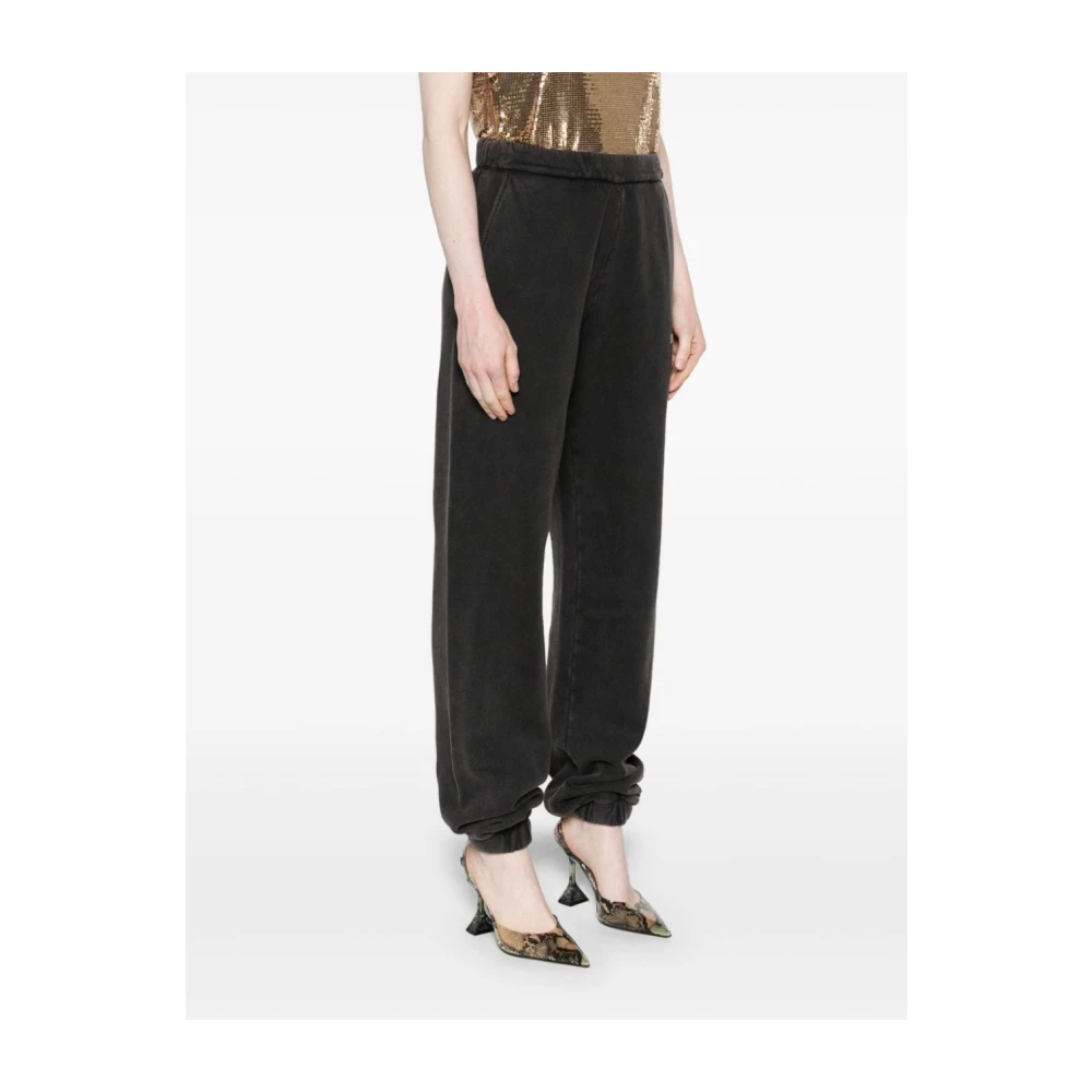 The Attico Zwarte Broek met Elastische Tailleband Black Dames