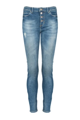Skinny Jeans med Stiliga Detaljer