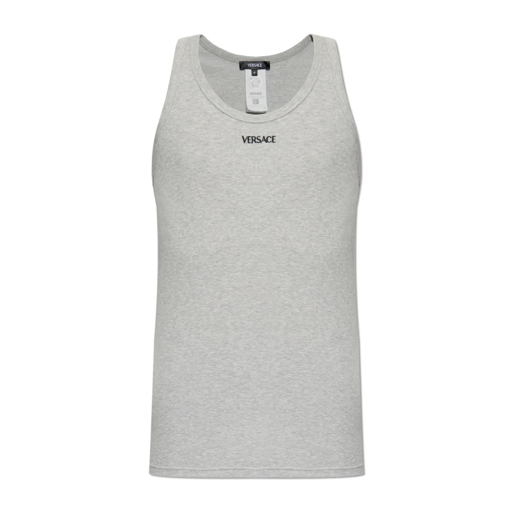 Versace Mouwloos T-shirt Gray Heren