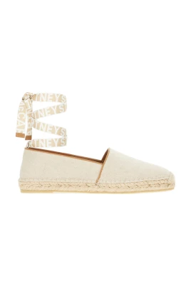 Logo-bokstäver platta espadriller