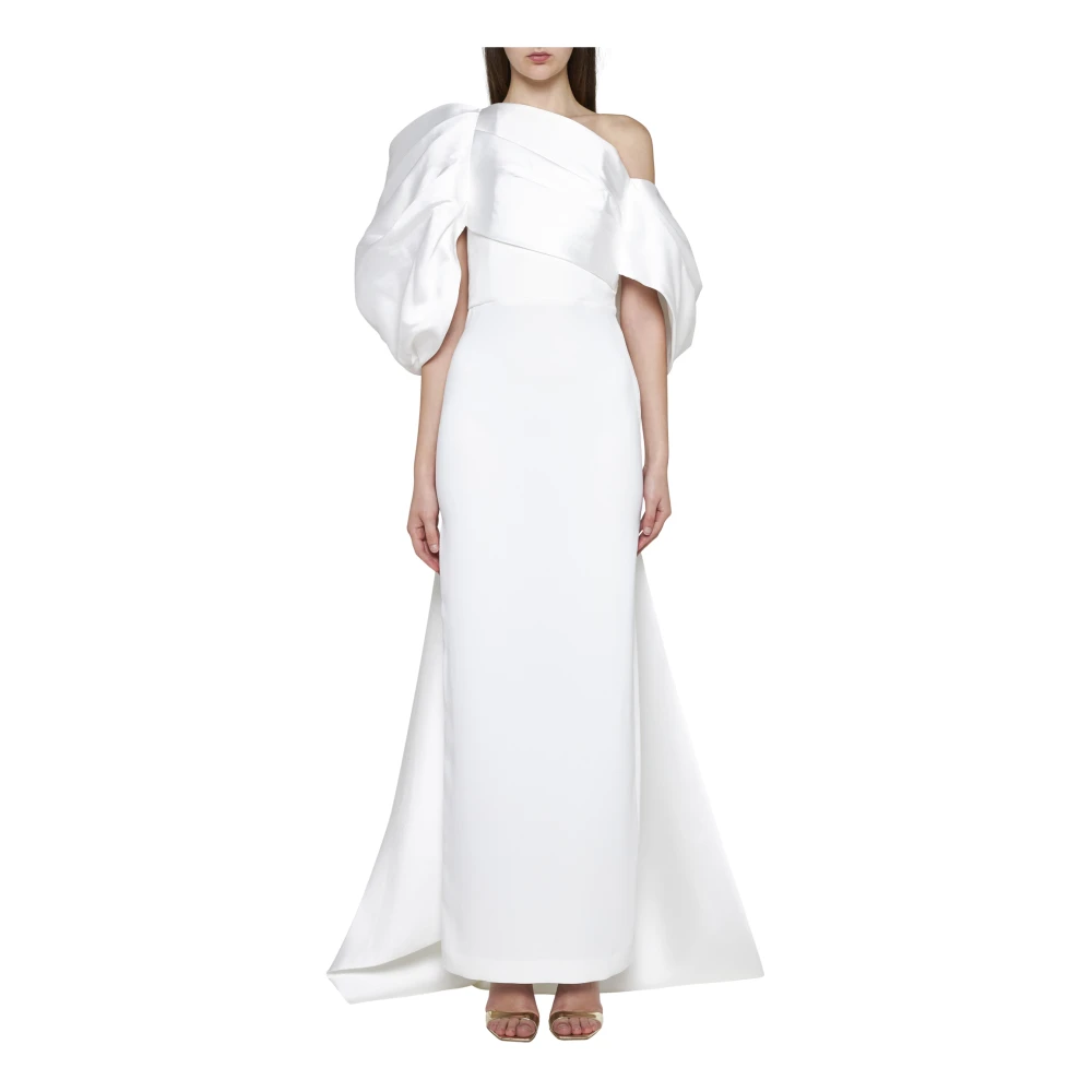 Solace London Witte Raye Maxi Jurk White Dames