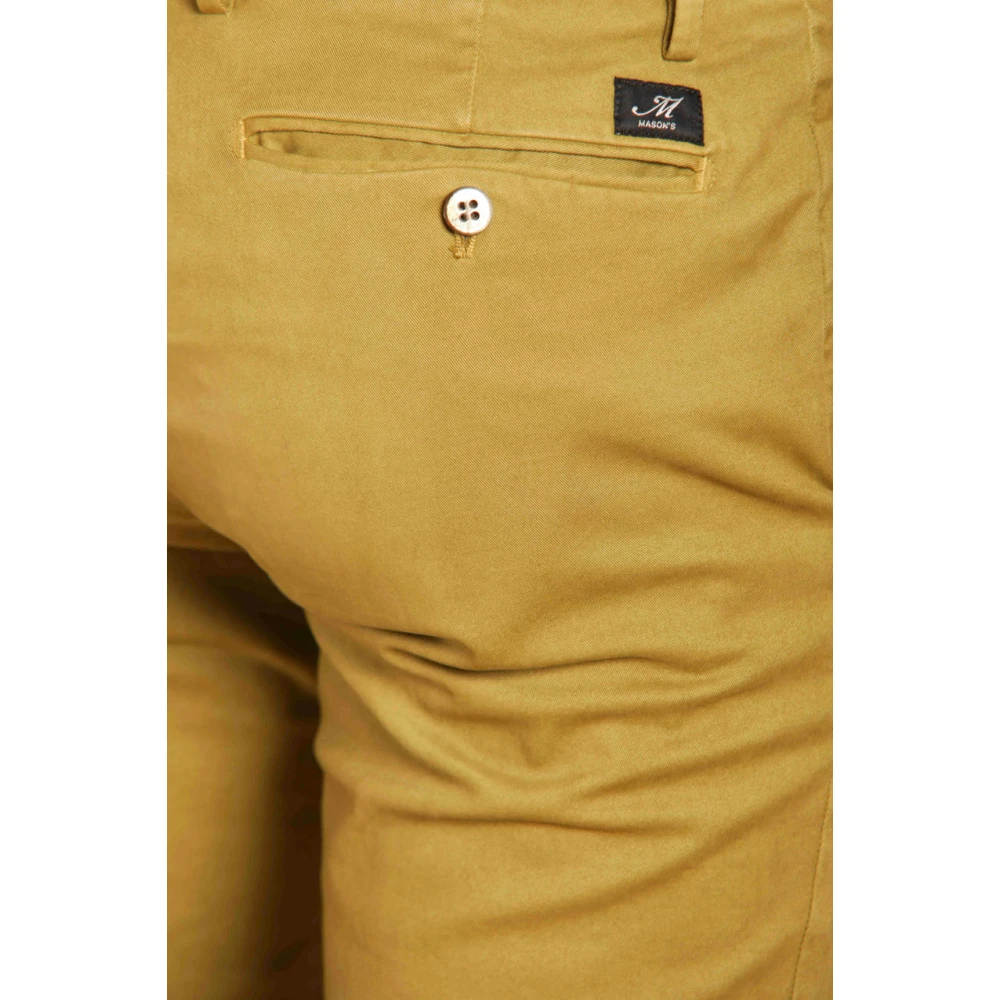 Mason's Stretch Chino Broek Regular Fit Green Heren