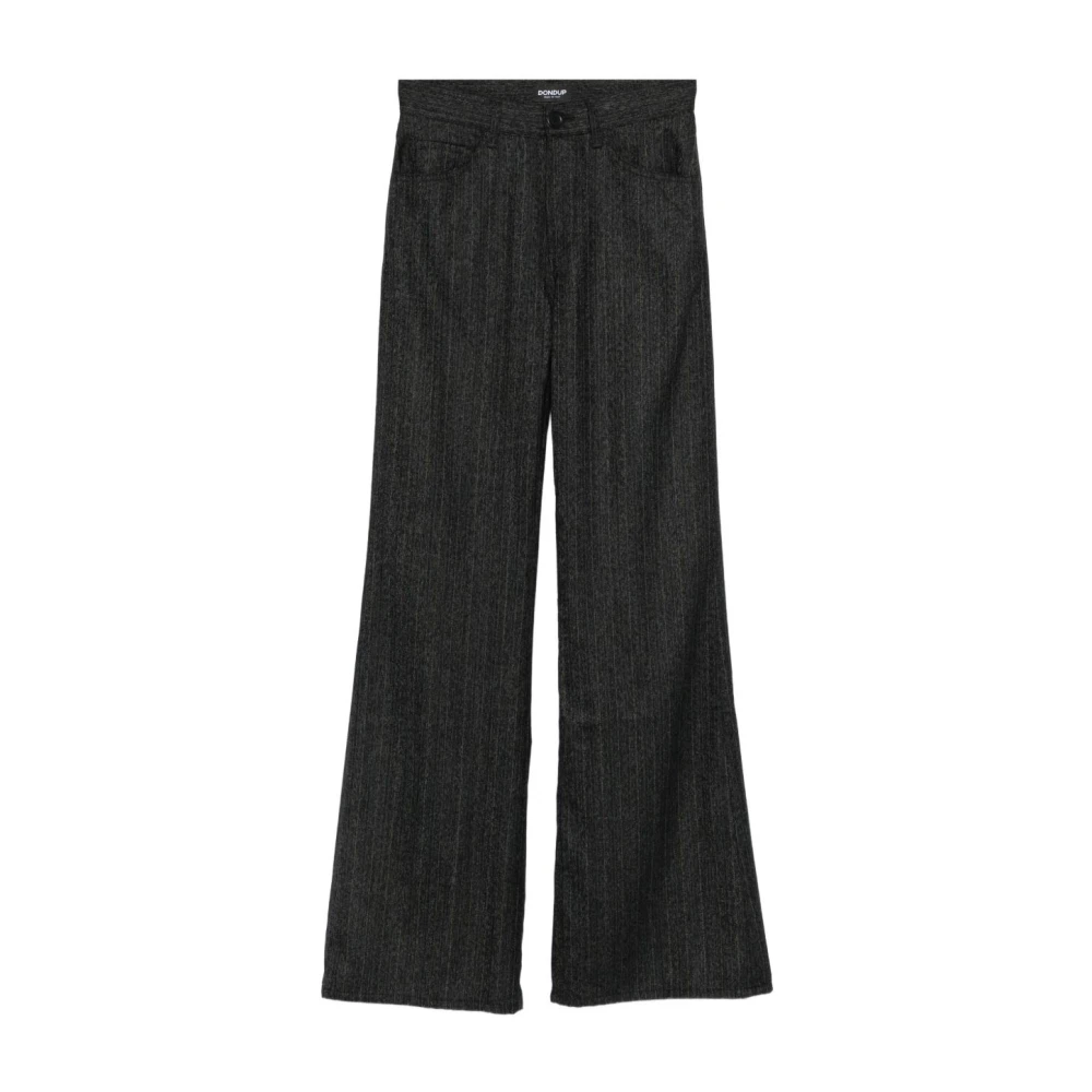Dondup Women's Black Wide Trousers, W30, Celeste Jeans