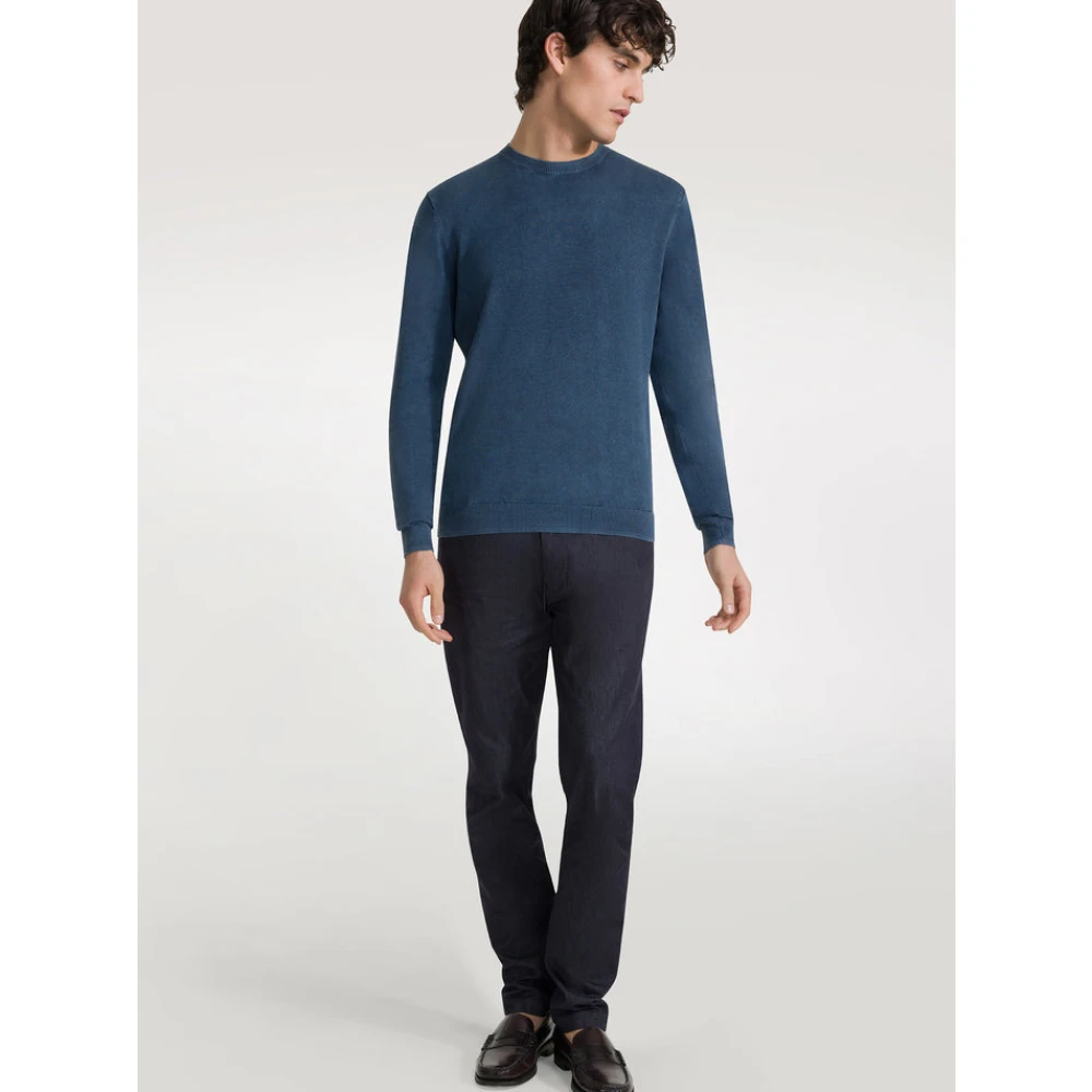 RRD Techno Wash Ronde Blauwe Crewneck Shirt Blue Heren