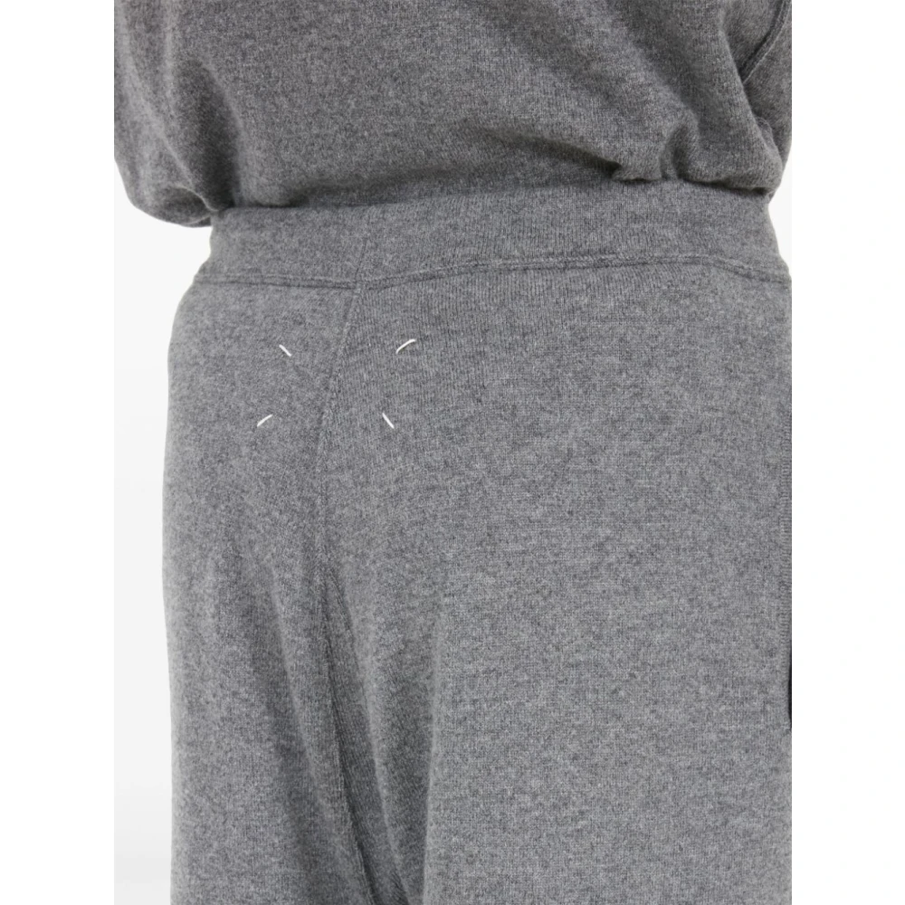 Maison Margiela Grijze Wol Kasjmier Trekkoord Broek Gray Heren