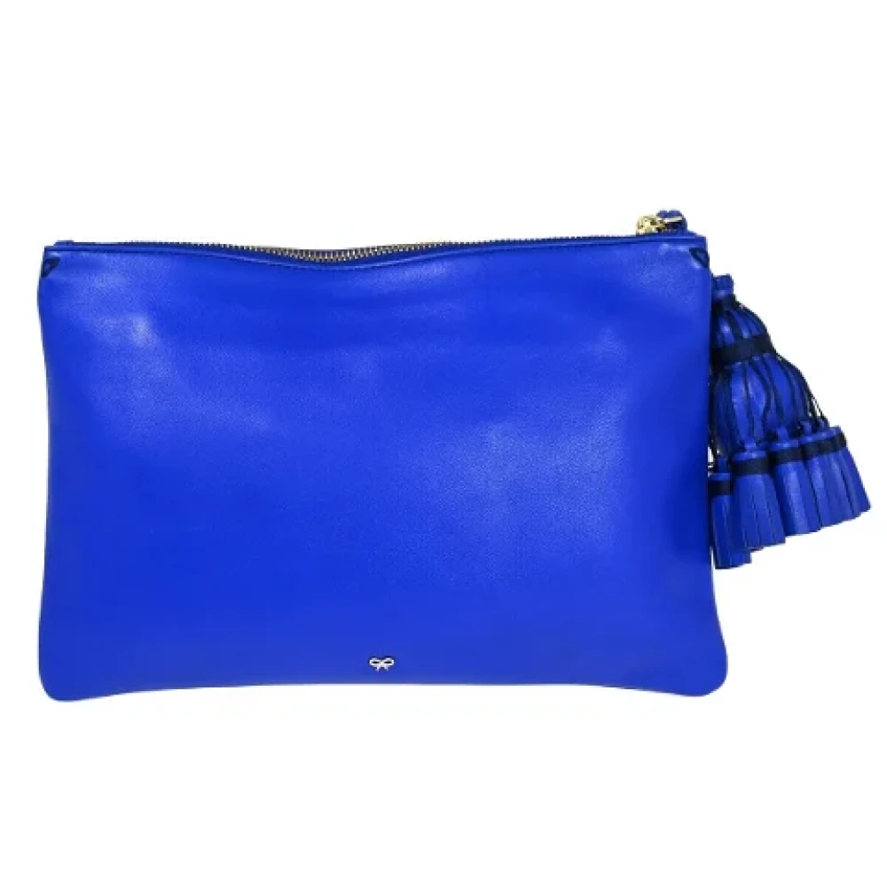Anya Hindmarch Pre-owned Leather clutches Blue Dames