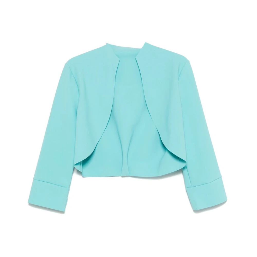 Chiara Boni Turquoise Blauw-Groene Open Front Buitenkleding Blue Dames