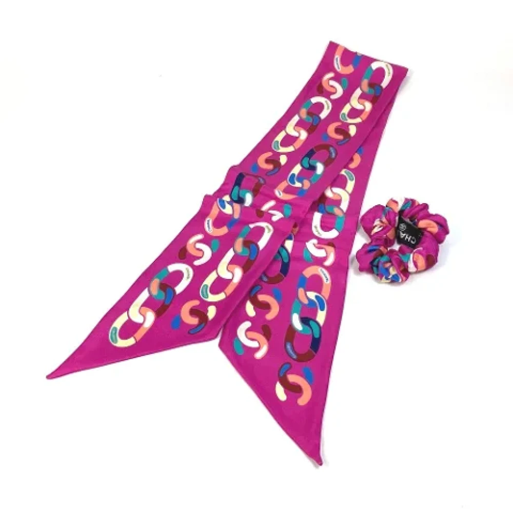 Chanel Vintage Pre-owned Silk scarves Multicolor Dames