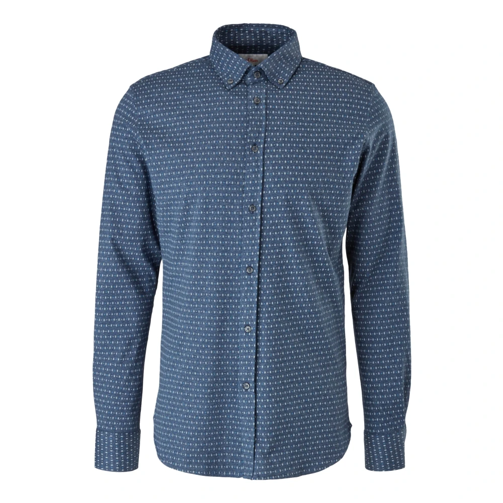 S.Oliver Casual Shirt Blue Heren