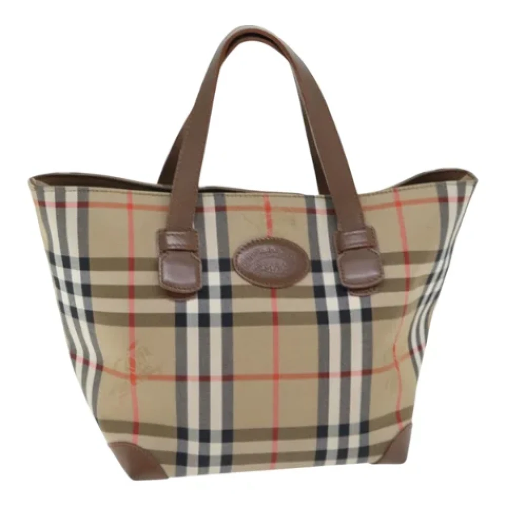Burberry Vintage Pre-owned Canvas handbags Beige Dames