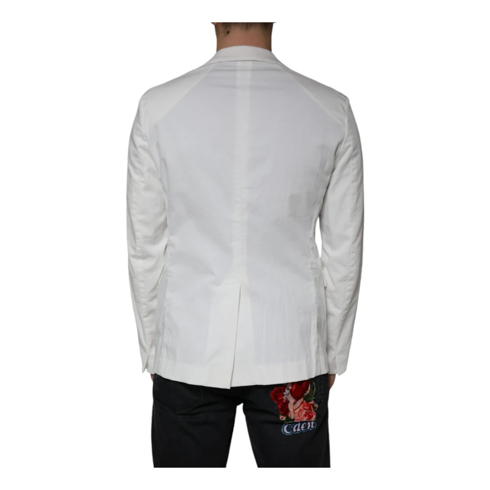 Dondup Witte Slim Fit Formele Blazer White Heren