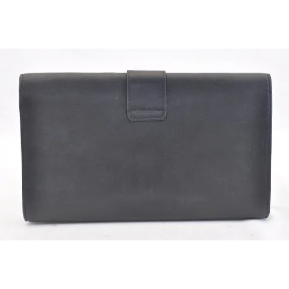 Yves Saint Laurent Vintage Pre-owned Leather clutches Black Dames
