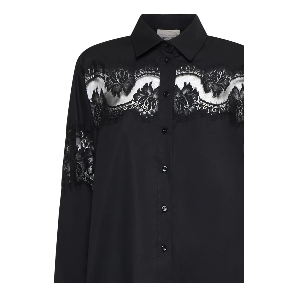 Semicouture Zwarte Fabiola Shirt Black Dames