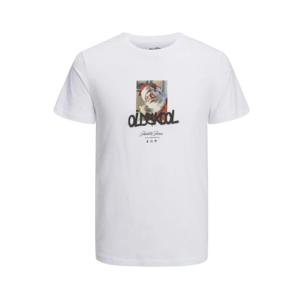 Jack & Jones Jul T-shirt Vit Bomull Höst/Vinter Kollektion White, Herr