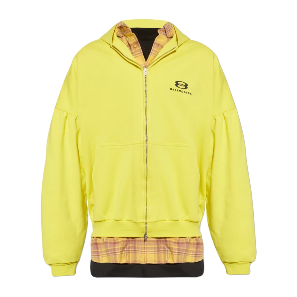 Balenciaga Layered Hoodie Yellow Heren