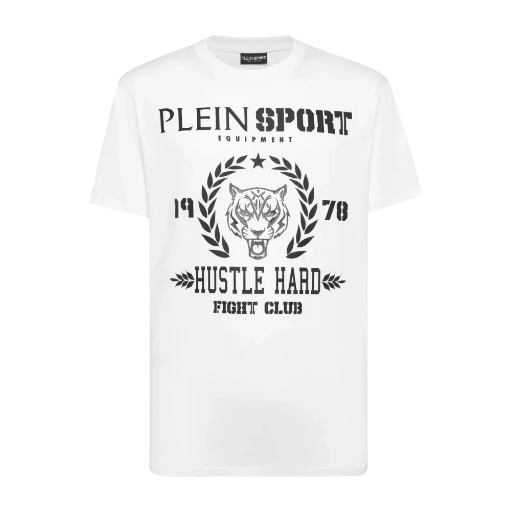 Plein Sport Wit Grafisch T-shirt Ronde Hals Korte Mouw White Heren