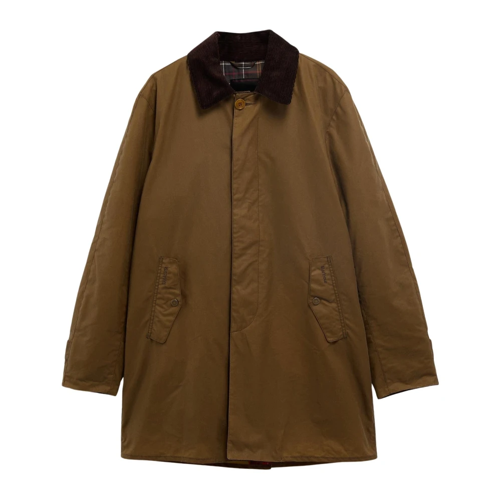 Baracuta Men's Brown Wax Trench Coat