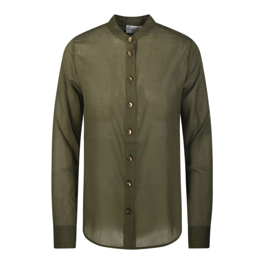 Forte Olijf Stijlvolle Shirt Green Dames
