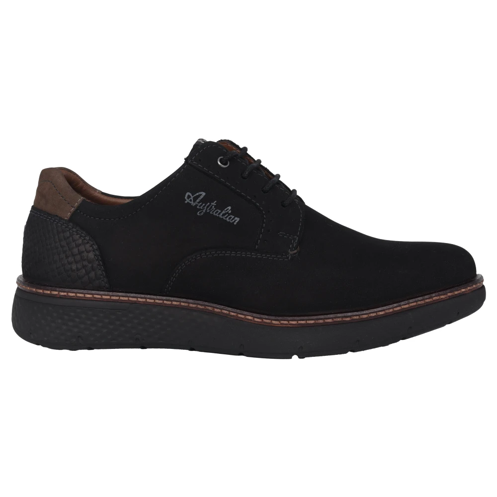 Australian Zwarte veterschoen voor heren Heren Schoenen