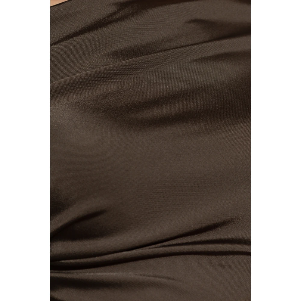 alexander mcqueen Gedrapeerde jurk Brown Dames