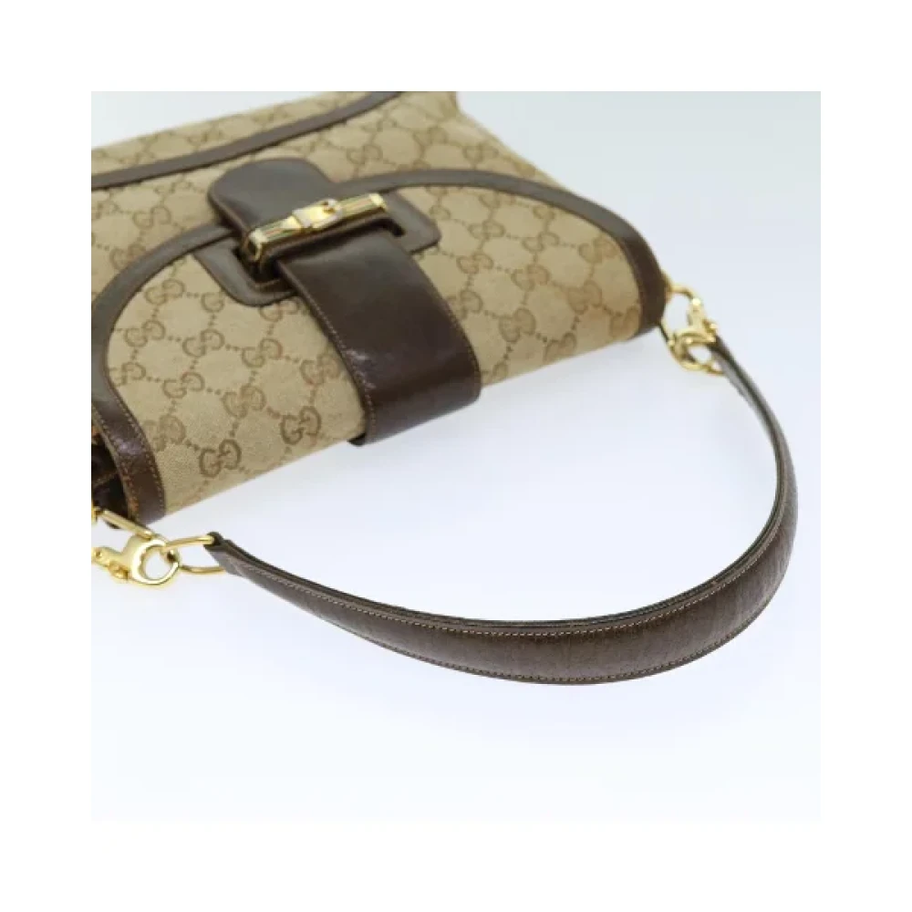 Gucci Vintage Pre-owned Canvas gucci-bags Beige Dames