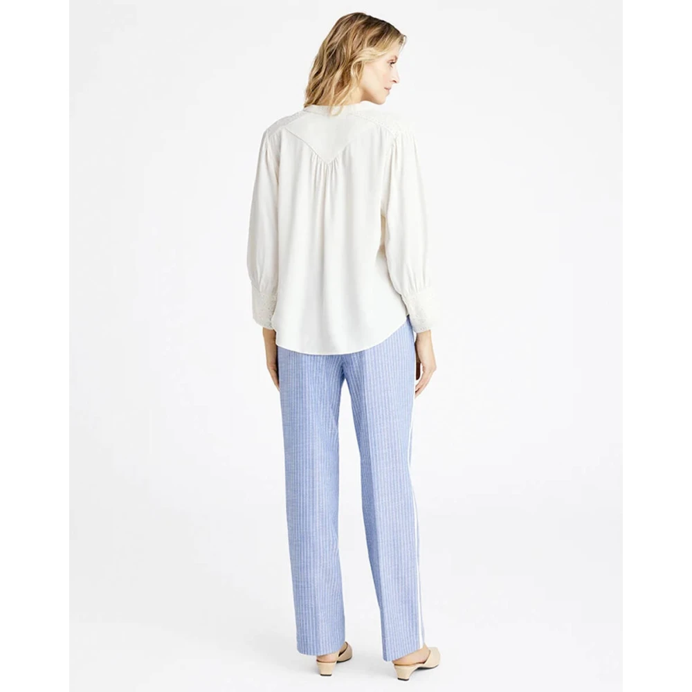 Gustav Geborduurde Blouse Lange Mouw White Dames