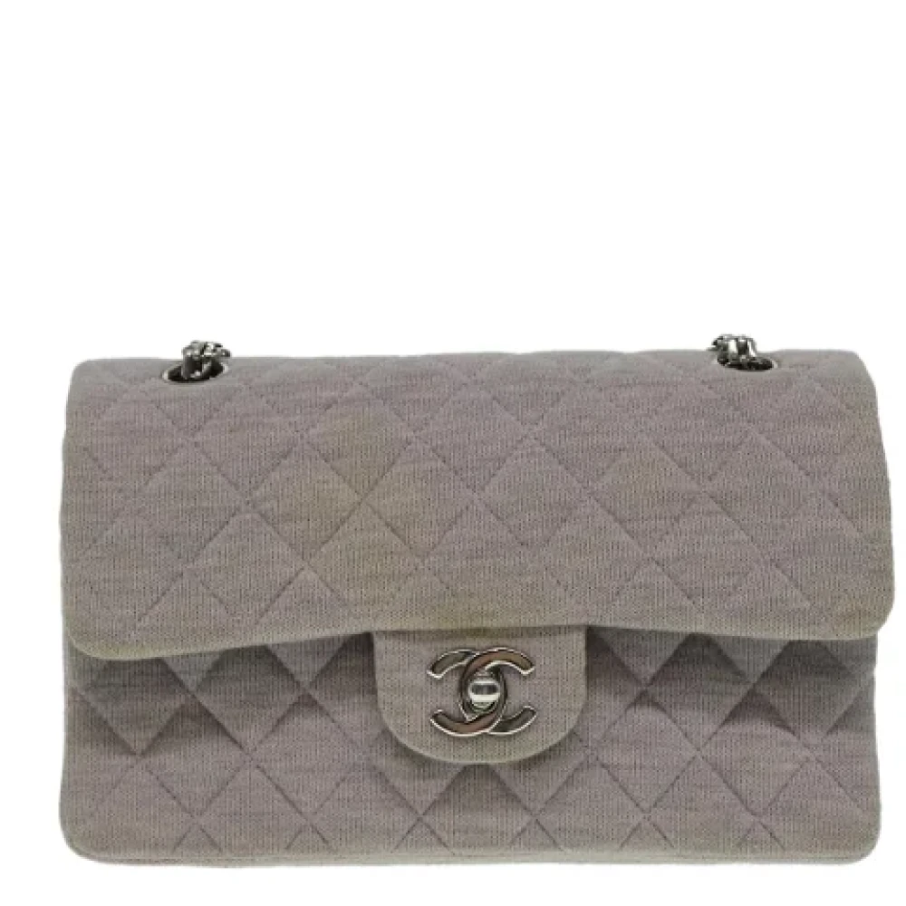 Chanel Vintage Pre-owned Cotton chanel-bags Gray Dames