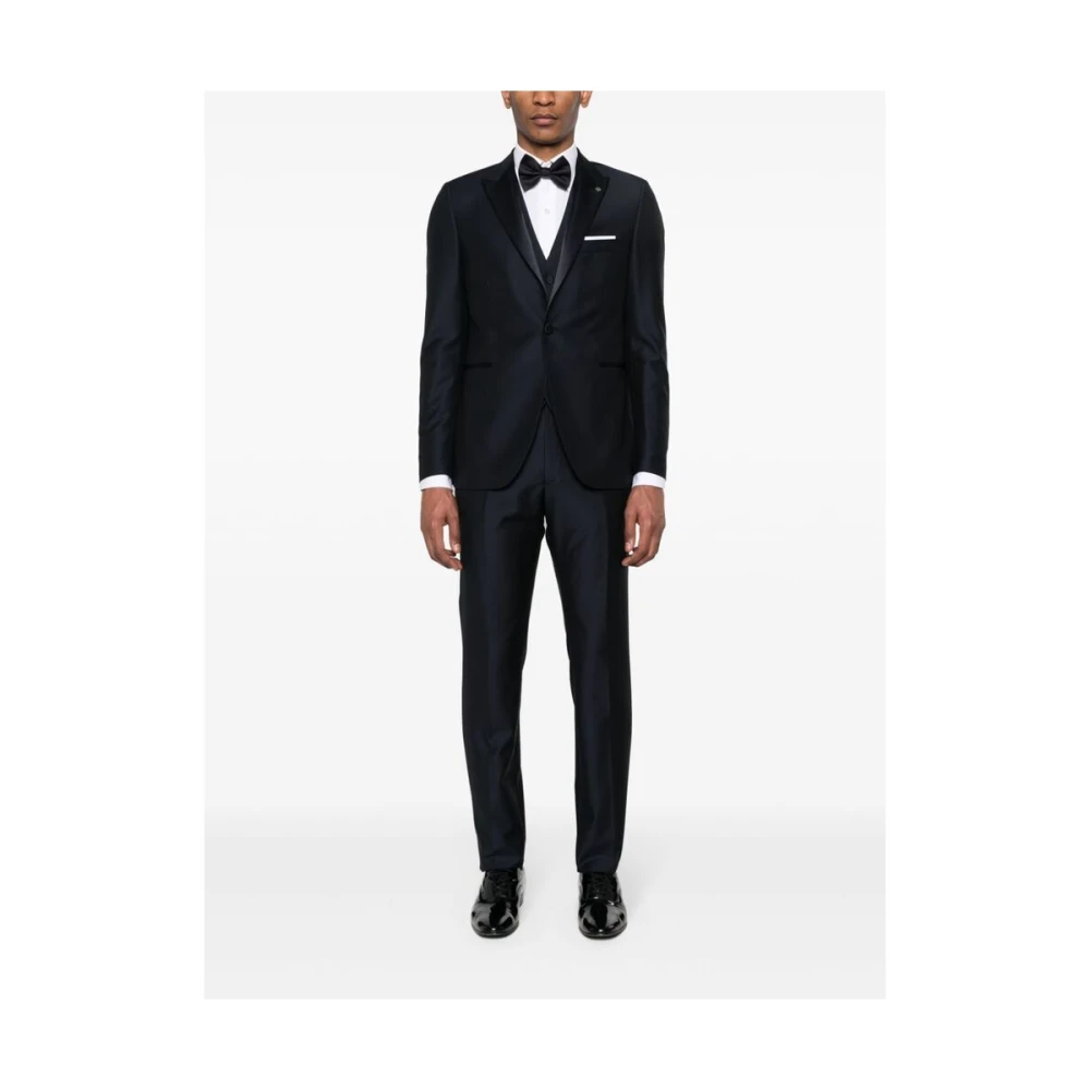 Tagliatore Single Breasted Suits Blue Heren