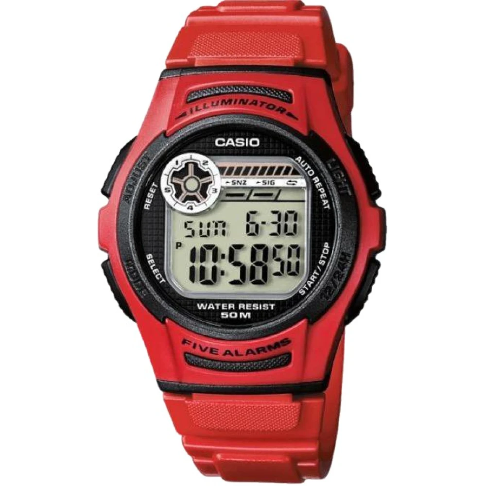 Casio Watch W-213-4A Röd Herr