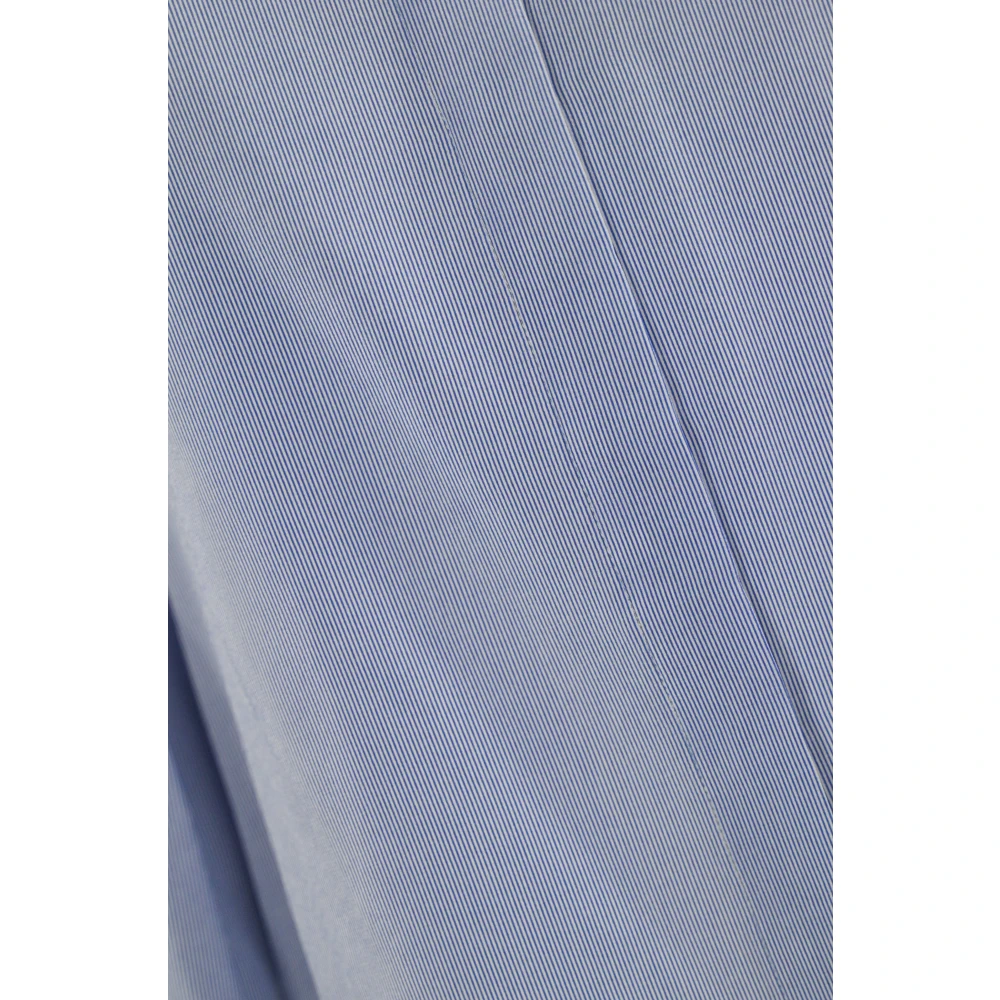 Max Mara Studio Blauwe zijden gestreepte blouse Blue Dames