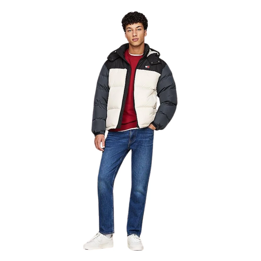 Tommy Hilfiger Kleur blok pufferjas met afneembare capuchon Multicolor Heren