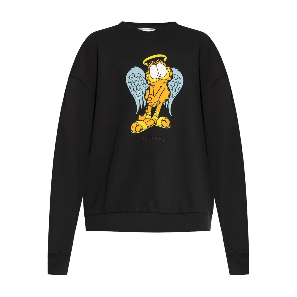 Iceberg Sweatshirt met Garfield ontwerp Black Heren