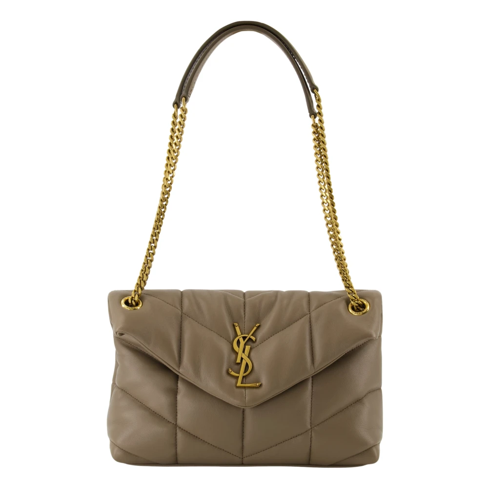 Saint Laurent Women's Beige Shoulder Bags, One Size, Puffer Small