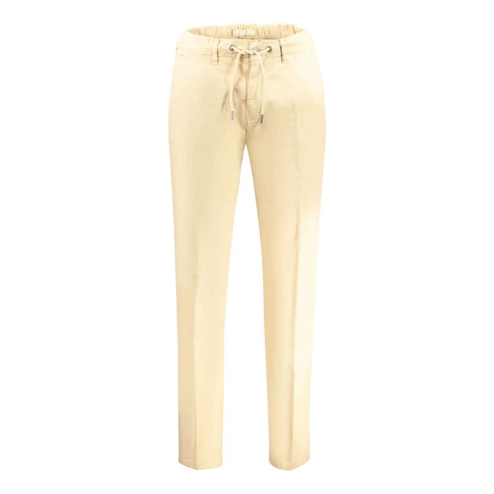 Guess Men's Beige Straight Trousers - Chinos - W32 L32 - Trousers