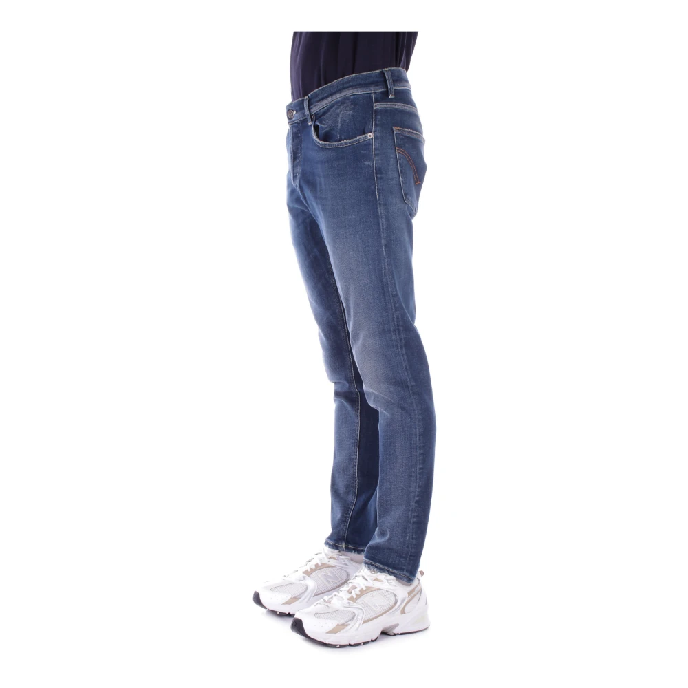 Dondup Denim Jeans met Logo Achterzak Blue Heren