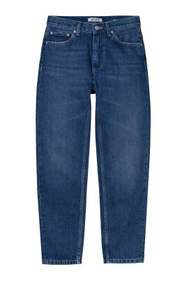 pantalon-slim-fit-en-coton-bleu
