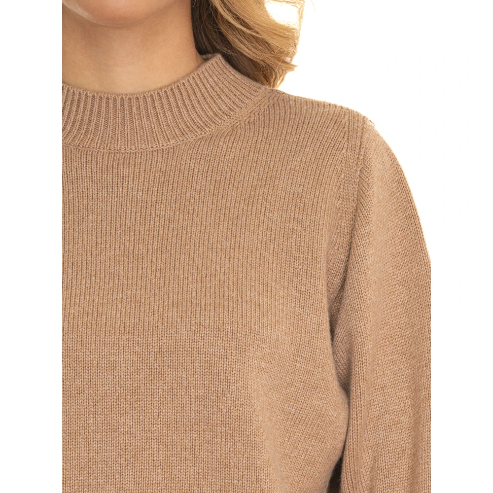 Pennyblack Bicolored Wol Turtleneck Trui Brown Dames