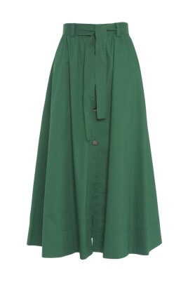 green-flared-midi-skirt-with-pockets