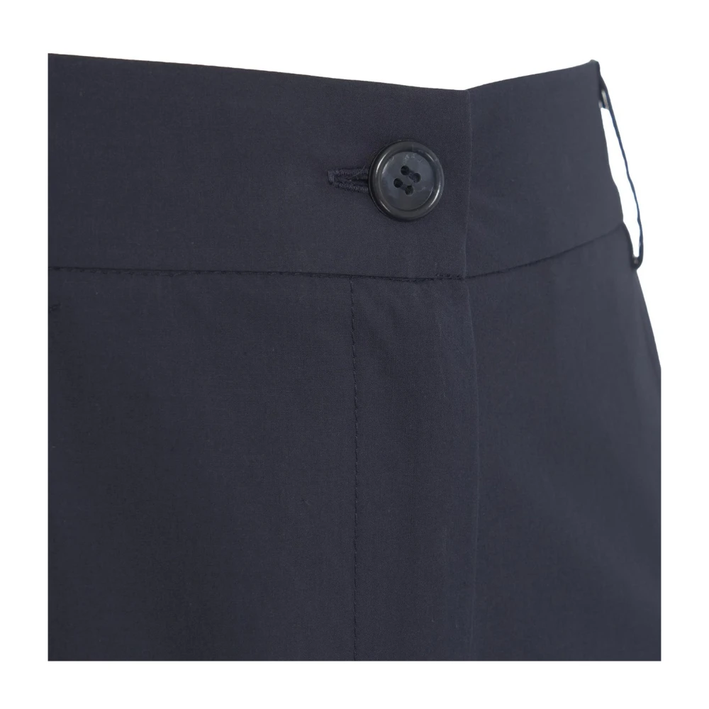 Ottod'Ame Blauwe Katoenen Culotte Elegante Broek Blue Dames
