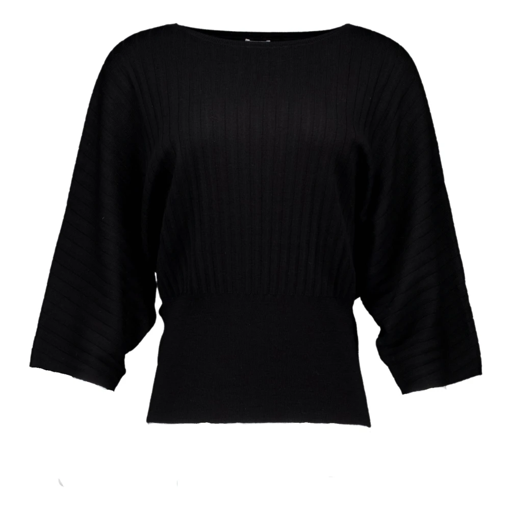 No man's land Zwarte Sweaters Black Dames