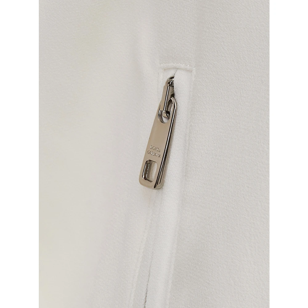 Dolce & Gabbana Geborduurde Rits Sweater White Dames