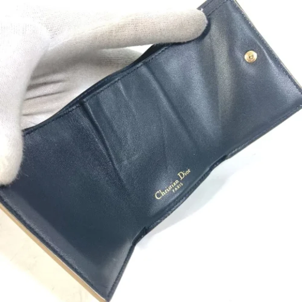 Dior Vintage Pre-owned Leather wallets Yellow Dames