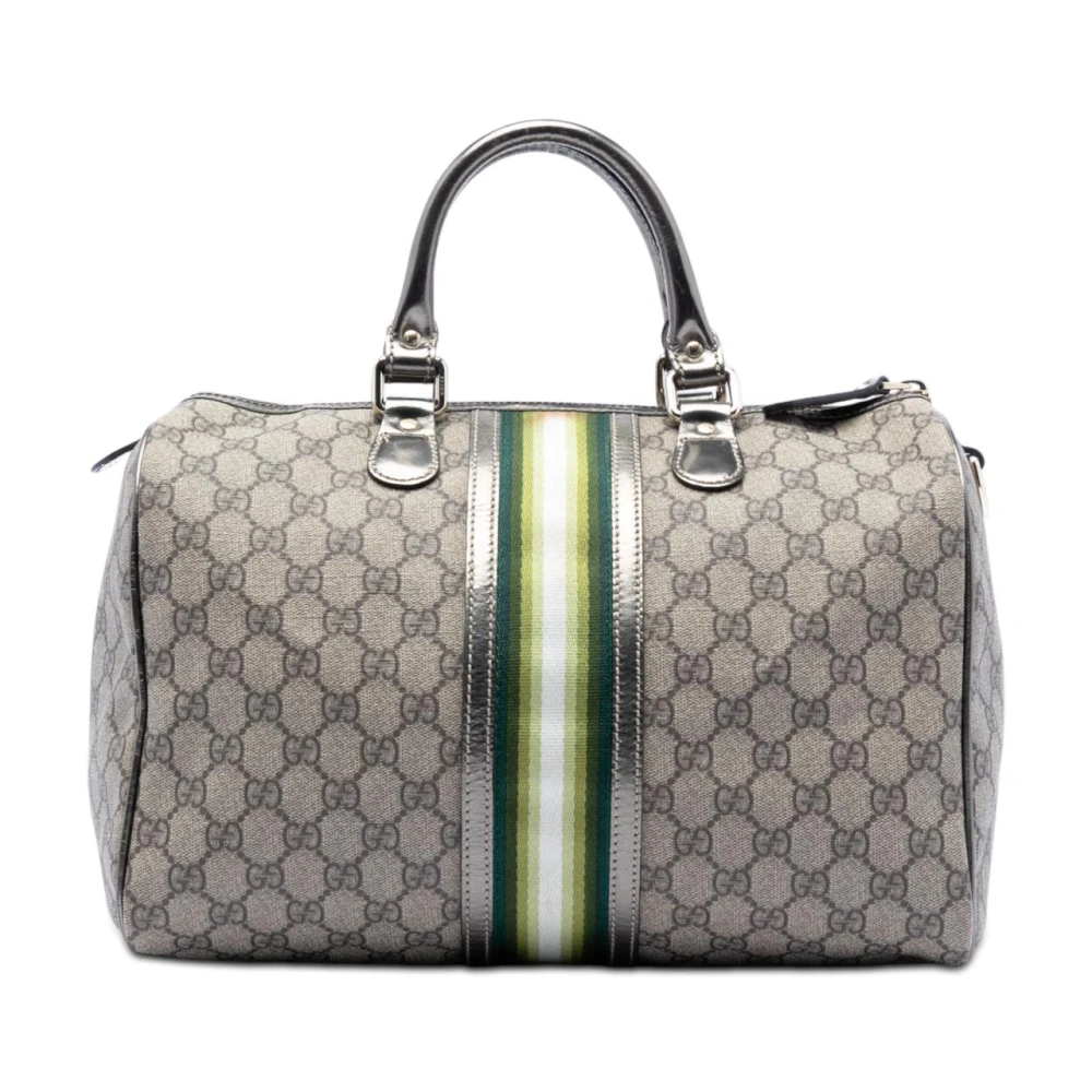 Gucci Vintage Women's Brown Pre-Owned Structured Satchel Bag