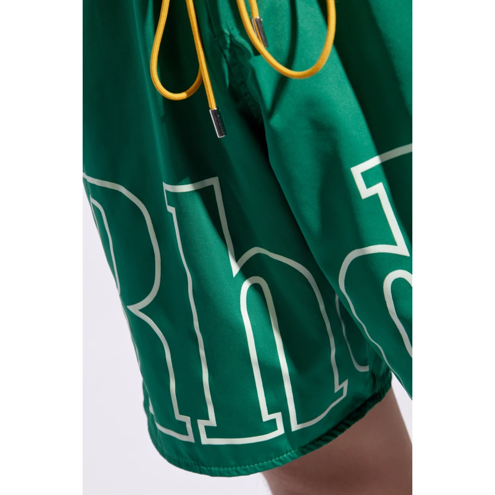 Rhude Shorts met logo Green Heren
