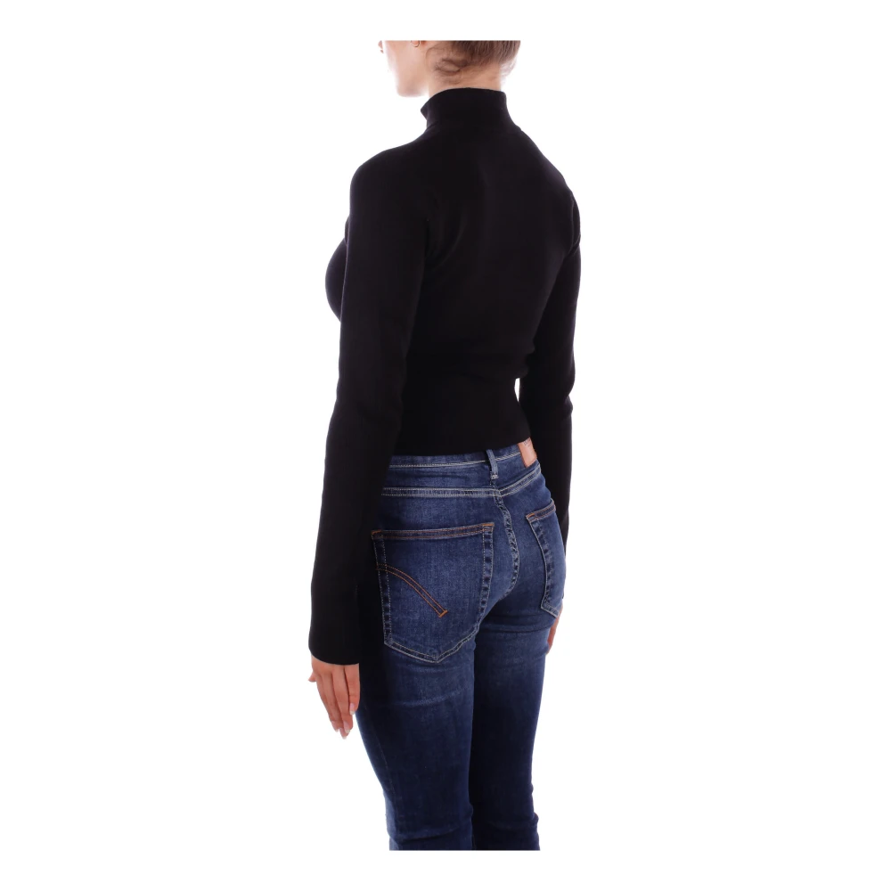 Dickies Zwarte Logo Front Zip Sweater Black Dames