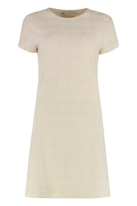 jacquard-logo-cotton-blend-dress