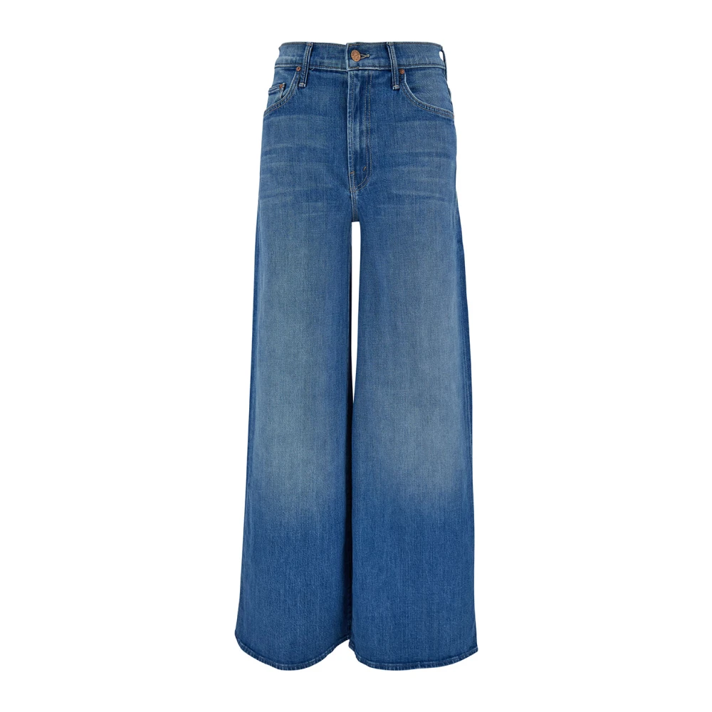 Mother Stiliga Breda Jeans för Kvinnor Blue, Dam